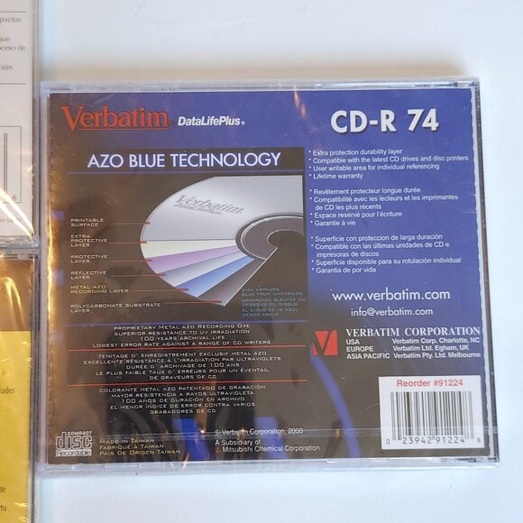 Lot of 5 BLANK CDs Sealed imation SONY Memorex Verbatim Maxell - Picture 8 of 8